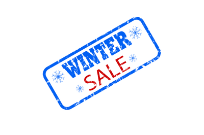 Winter sale rubber seal stamp, promotion