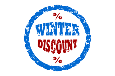 Winter discount rubber stamp for sellout clearance