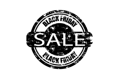 Sale print black friday isolate on white