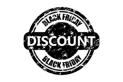 Discount black friday round print