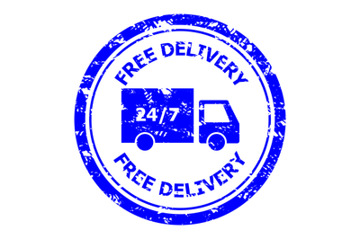 Free delivery rubber stamp for post office