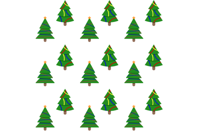 Seamless pattern evergreen tree christmas holiday