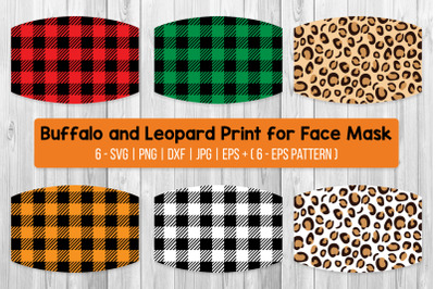 Buffalo Plaid And Leopard Print For Face Mask Bundle