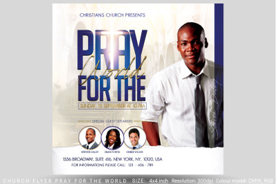 Church Flyer Pray For The World