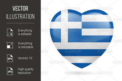 Heart icon of Greece