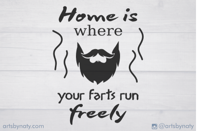 Funny quote about where home is. SVG file.