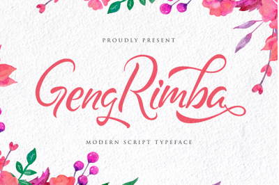 Geng Rimba - Modern Script Font