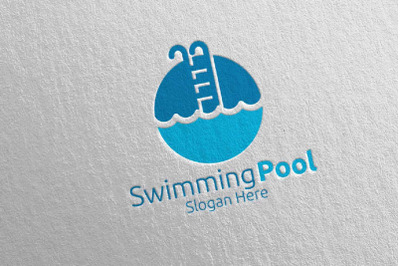 Swimming Pool Services Logo 4