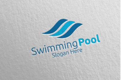 Swimming Pool Services Logo 6