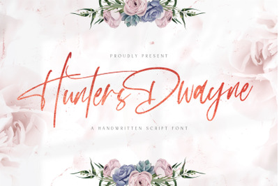 Hunthers Dwayne - Handwritten Font