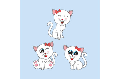 cute cat simple vector illustration