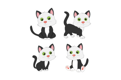 cute cat simple vector illustration