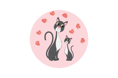 cute cat simple vector illustration