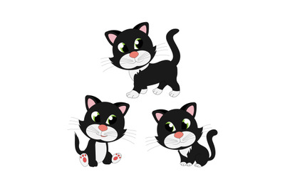 cute cat simple vector illustration