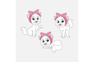 cute cat simple vector illustration