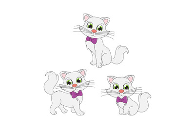 cute cat simple vector illustration