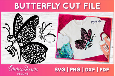 Butterfly SVG | Zentangle Cut File