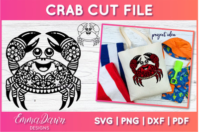 Crab SVG | Zentangle Cut File