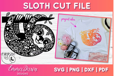 Sloth SVG | Zentangle Cut File