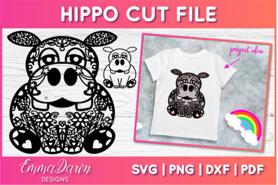 Hippo SVG | Zentangle Cut File