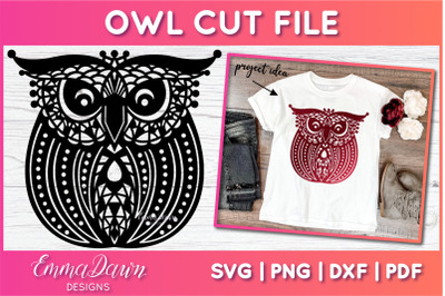 Owl SVG | Zentangle Cut File