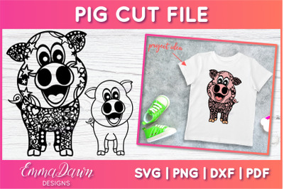 Pig SVG | Zentangle Cut File