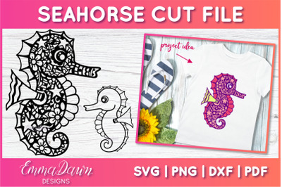 Seahorse SVG | Zentangle Cut File
