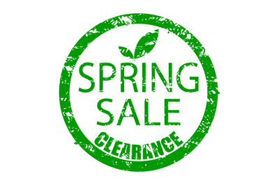 Spring sale clearance rubber stamp texture for ad