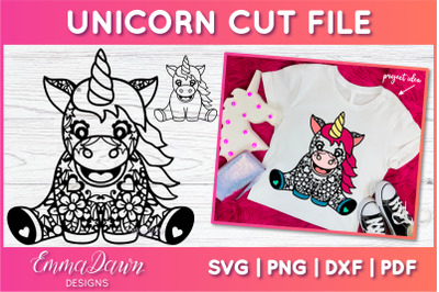 Unicorn SVG | Zentangle Cut File
