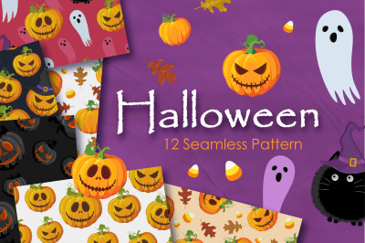 Halloween Pumpkins Jack-o Seamless Pattern