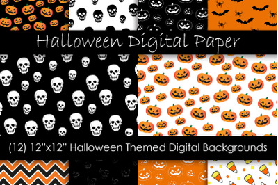 Halloween Patterns &amp; Digital Papers - Orange and Black