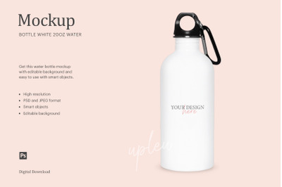 20oz White Insulated Water Bottle | Compatible With Affinity Designer