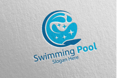 Swimming Pool Services Logo 14