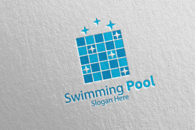 Swimming Pool Services Logo 17