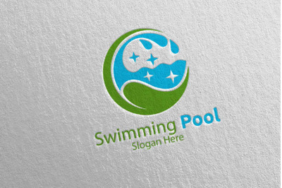 Swimming Pool Services Logo 18