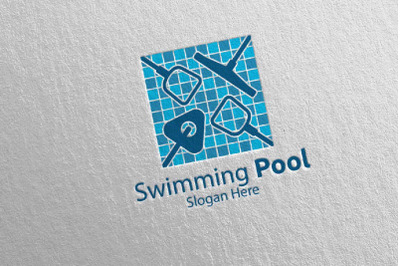 Swimming Pool Services Logo 19