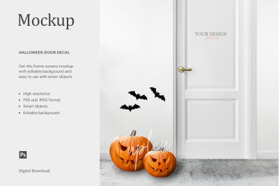 Halloween Door Decal Mockup | Compatible With Affinity Designer
