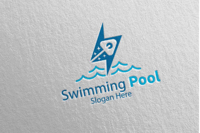 Fast Swimming Pool Services Logo 20