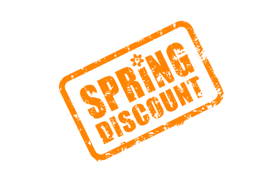 Spring discount rubber stamp for retail spring season