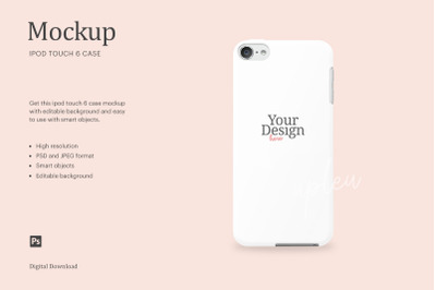 iPod Touch 6 Case Mockup | Compatible With Affinity Designer