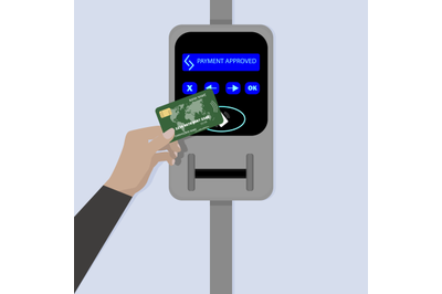 Contactless payment by credit card