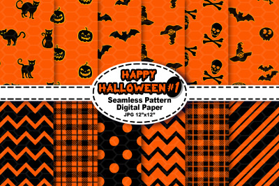 Halloween Seamless Digital Pattern #1