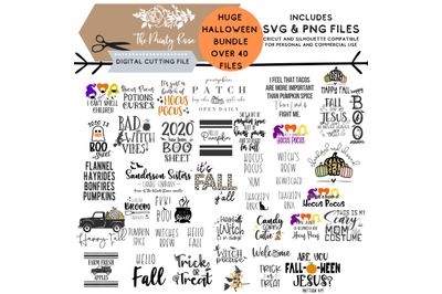 Huge Halloween Fall SVG Bundle, Hocus Pocus, Hello Fall