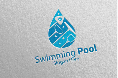 Swimming Pool Services Logo 23