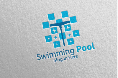 Swimming Pool Services Logo 24