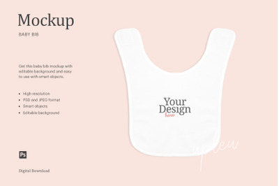 Baby Bib Mockup | Compatible With Affinity Designer