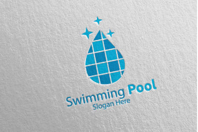 Swimming Pool Services Logo 29