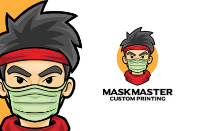 Masker Hero Logo Template