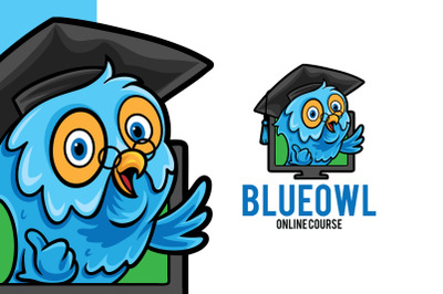 Owl Online Course Logo Template