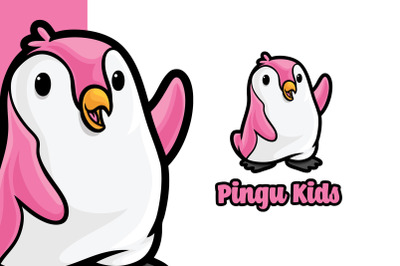 Penguin kids toy Logo Template